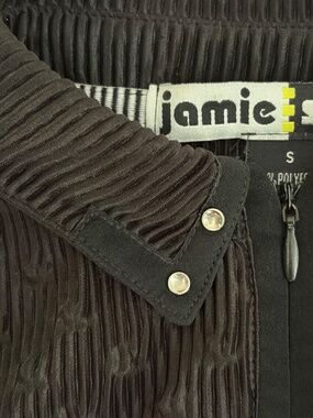 Jamie Sadock Black Pleated Plissé Crunch Sleeveless Golf Top Studded Collar S